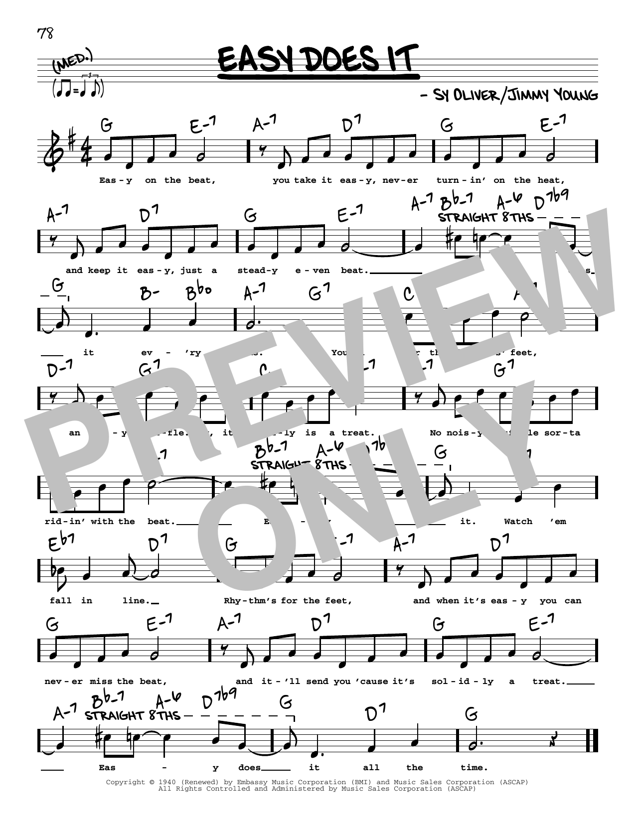 Download Jimmy Young Easy Does It (High Voice) Sheet Music