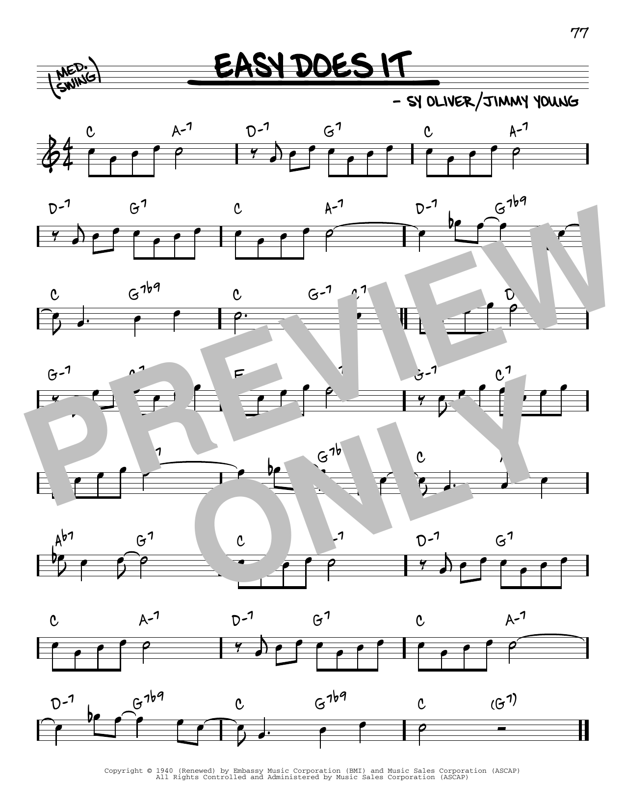 Download Jimmy Young Easy Does It Sheet Music