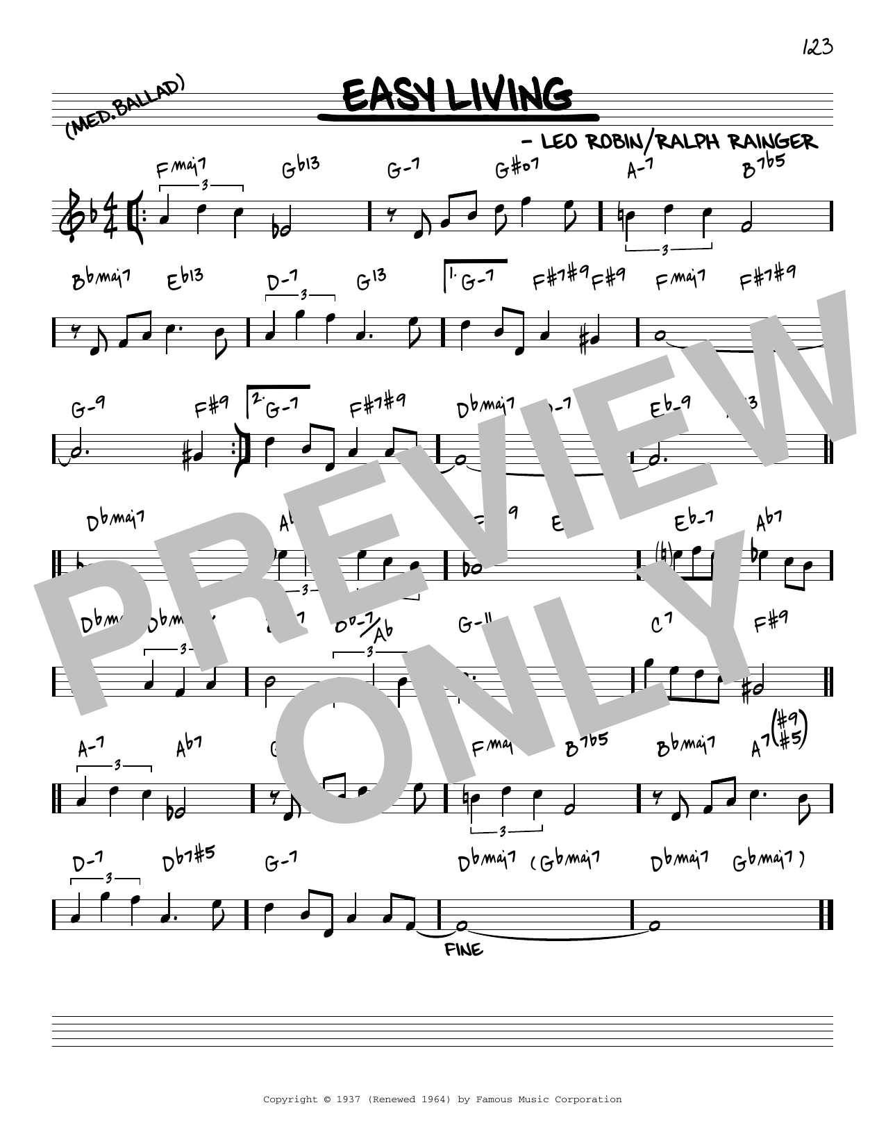 Download Billie Holiday Easy Living [Reharmonized version] (arr Sheet Music