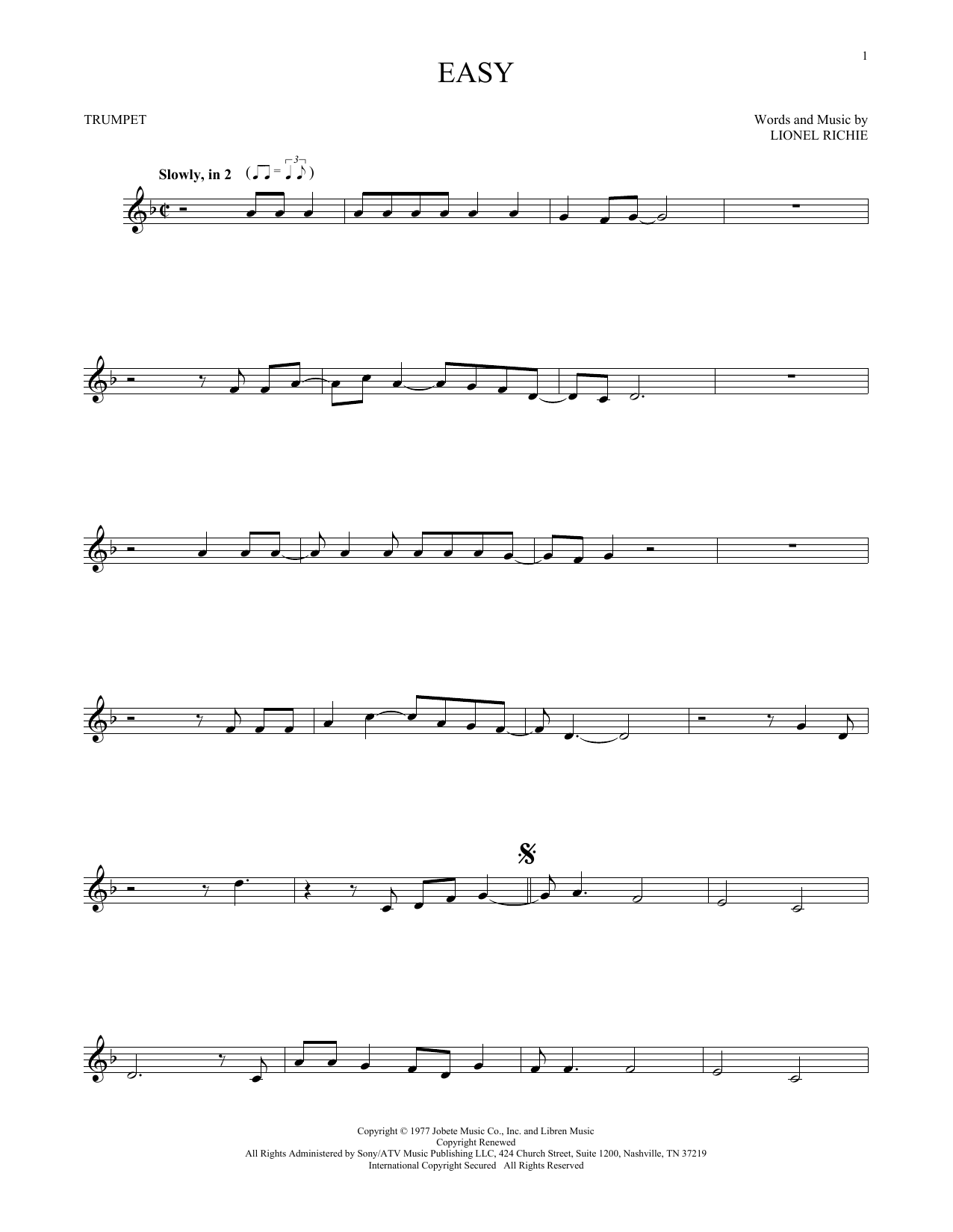 Download The Commodores Easy Sheet Music