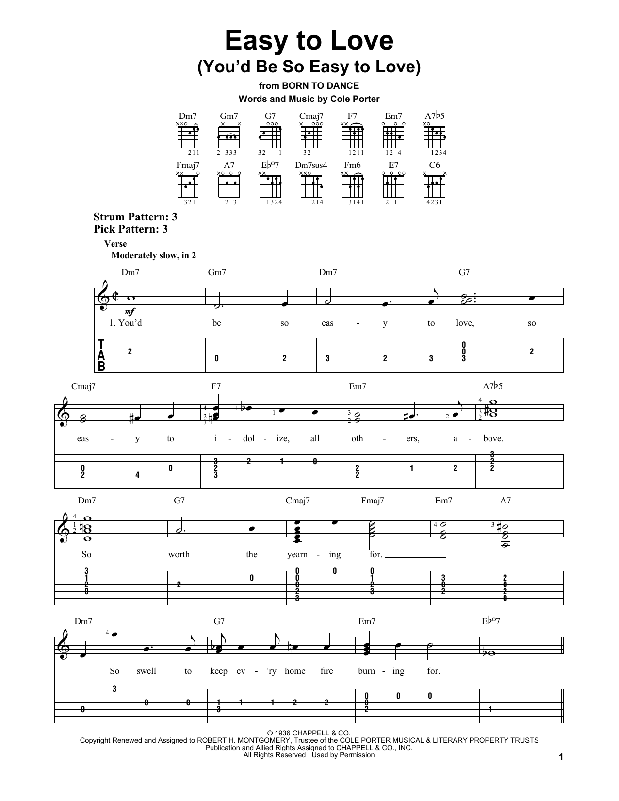 Download Cole Porter Easy To Love (You'd Be So Easy To Love) Sheet Music