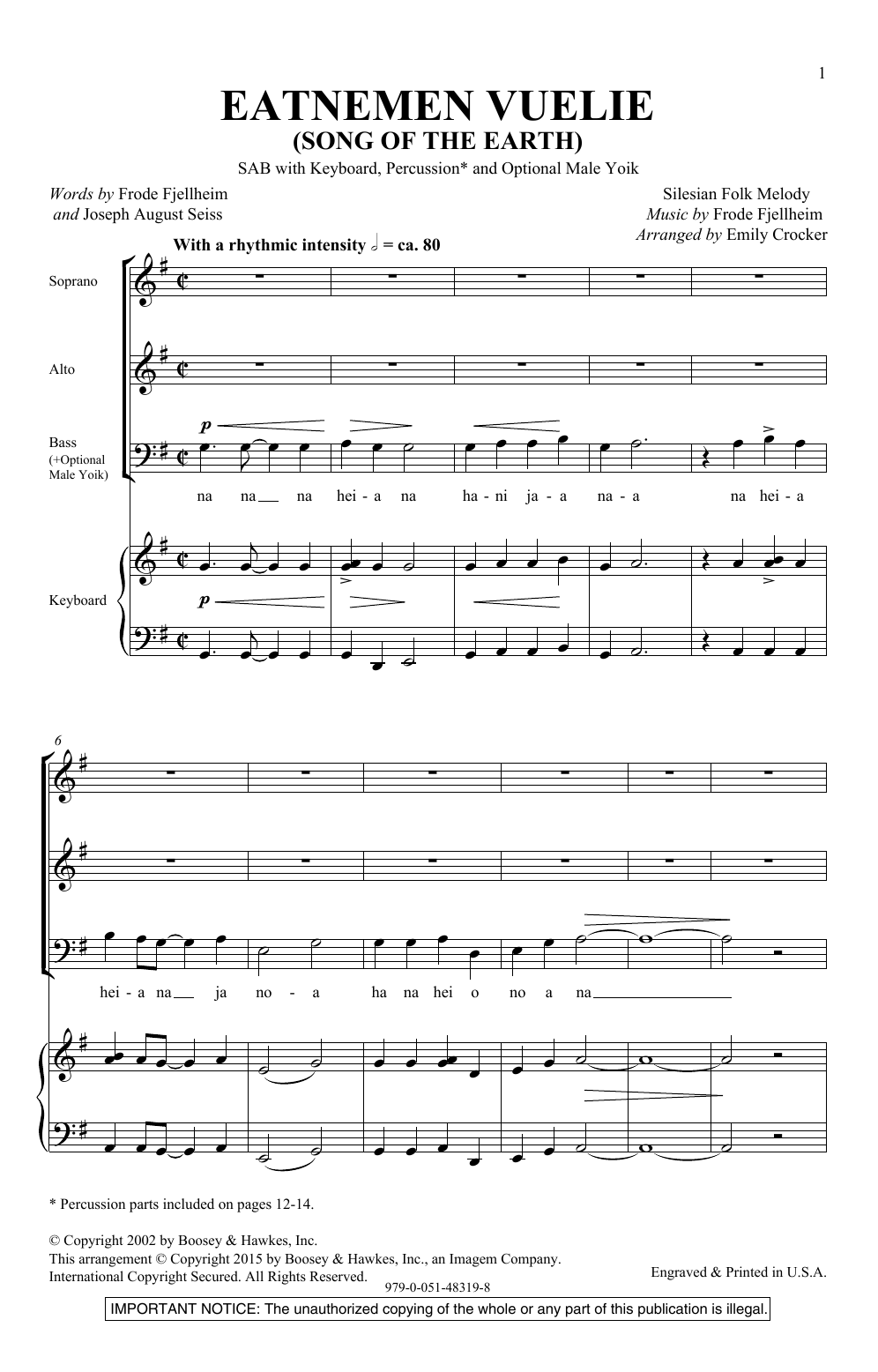 Download Frode Fjellheim Eatnemen Vuelie (Song Of The Earth) (ar Sheet Music
