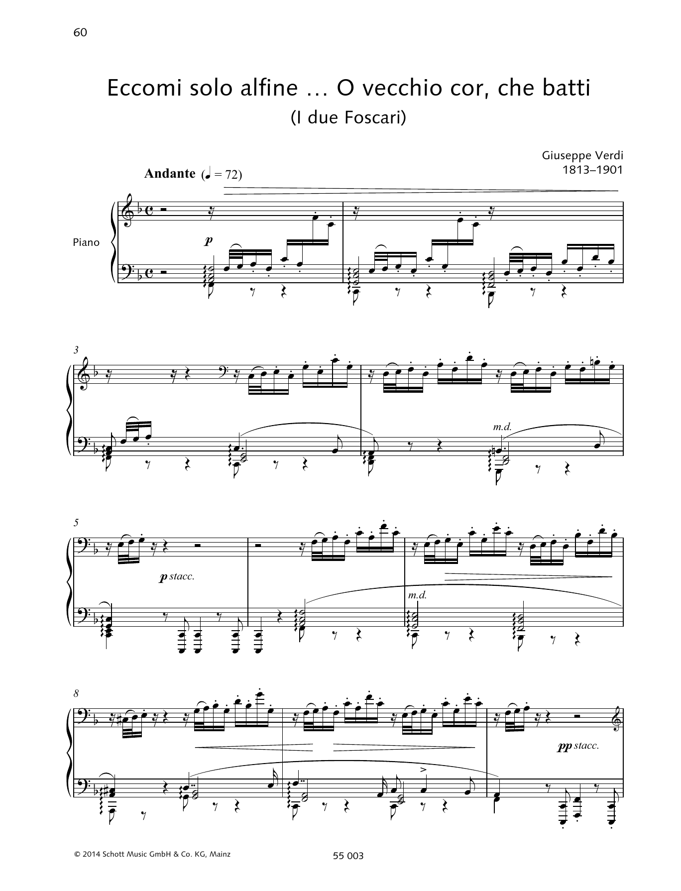 Download Giuseppe Verdi Eccomi solo alfine ... O vecchio cor, c Sheet Music