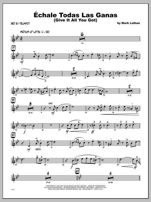 Download Mark Lathan Echale Todas Las Ganas (Give It All You Sheet Music