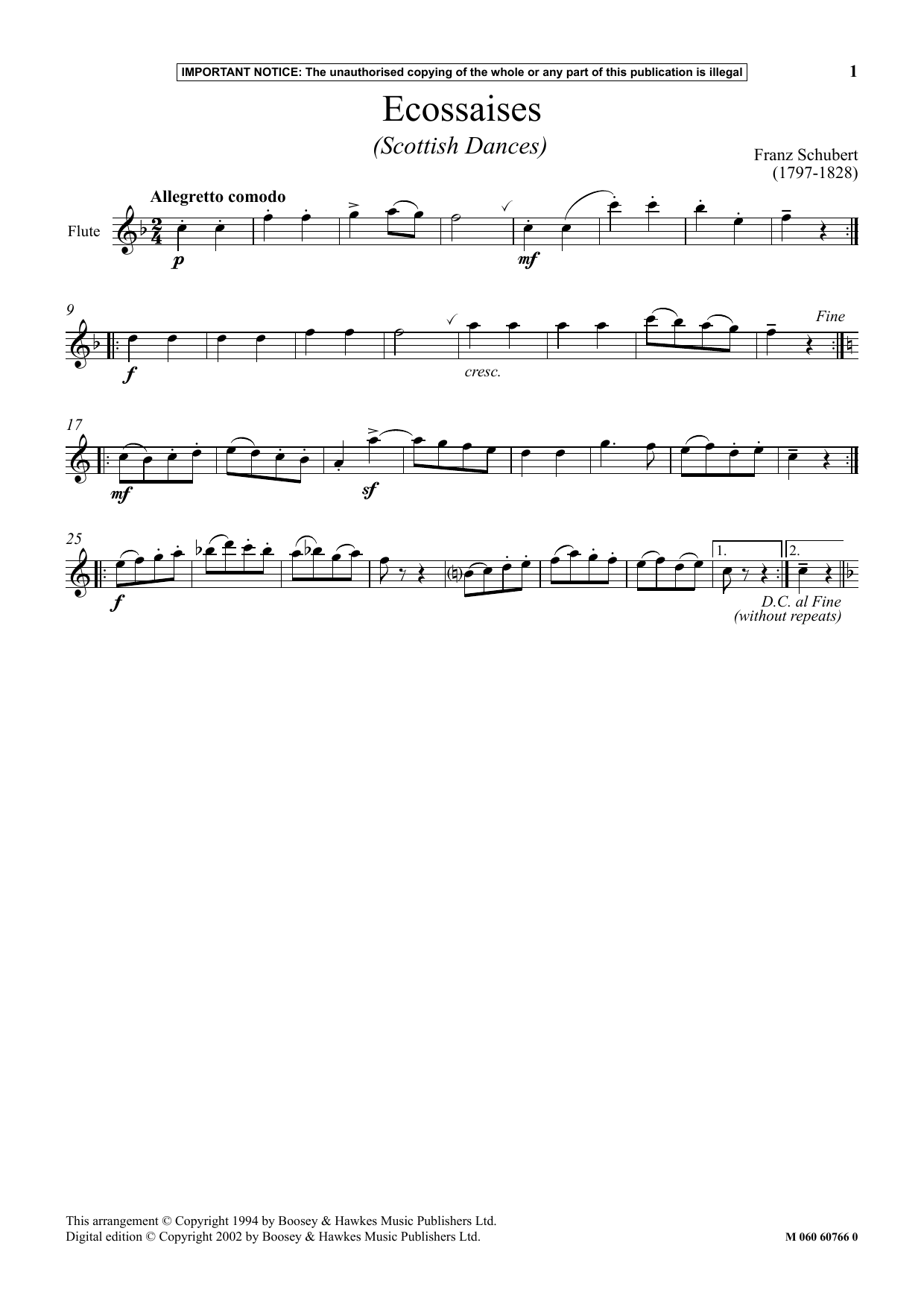 Download Franz Schubert Ecossaises (Scottish Dances) Sheet Music