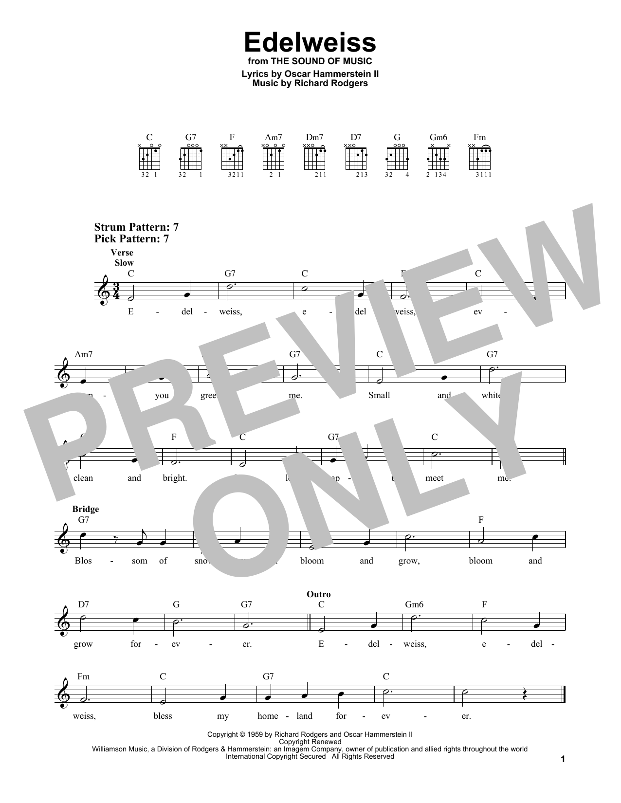 Download Rodgers & Hammerstein Edelweiss (from The Sound of Music) Sheet Music