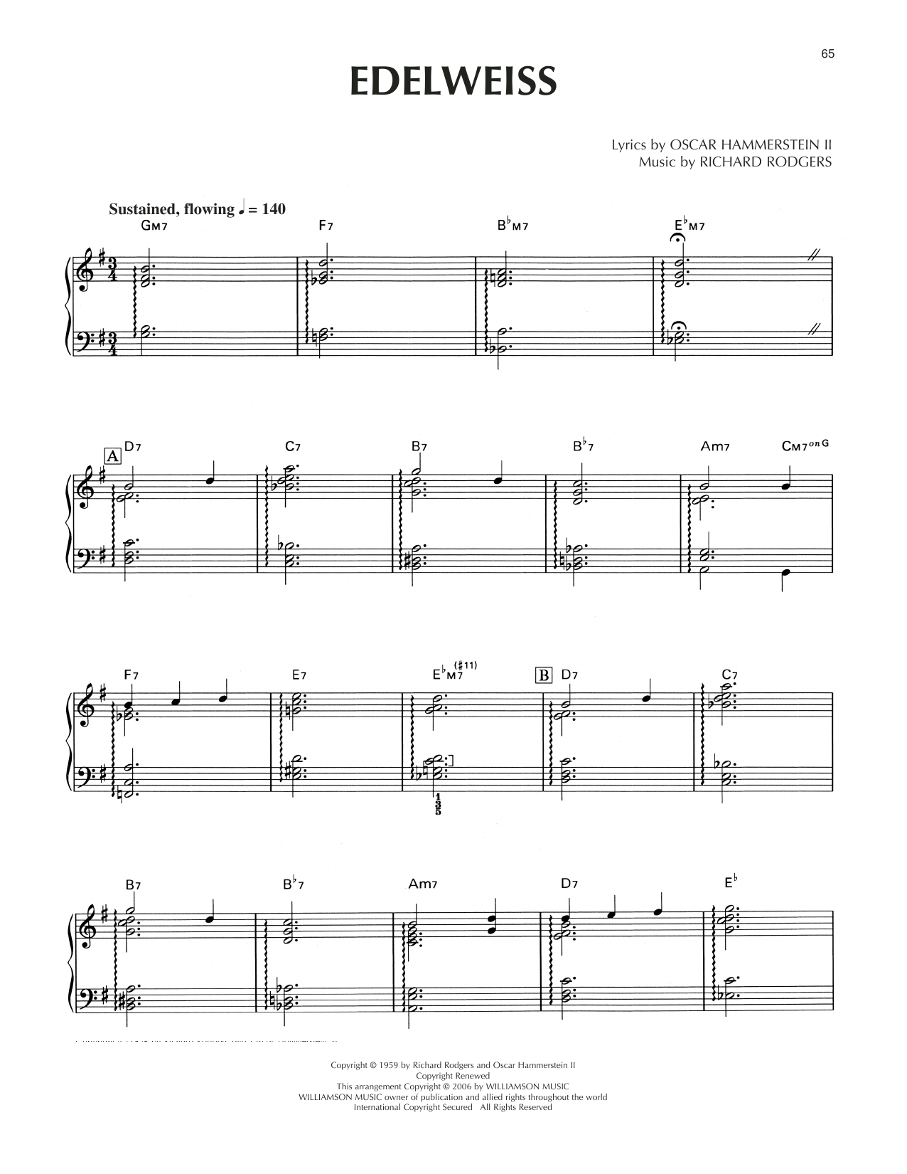 Download Rodgers & Hammerstein Edelweiss [Jazz version] (from The Soun Sheet Music