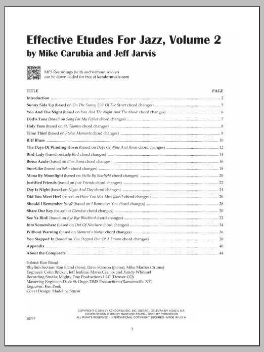 Download Mike Carubia Effective Etudes For Jazz, Volume 2 - B Sheet Music