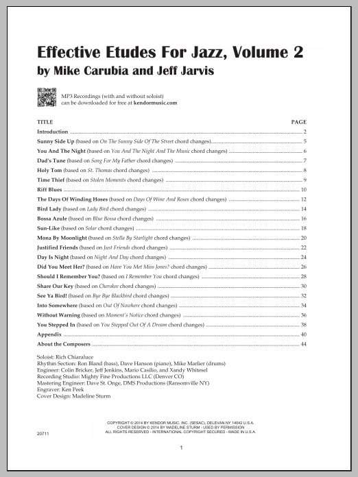 Download Jeff Jarvis Effective Etudes For Jazz, Volume 2 - E Sheet Music