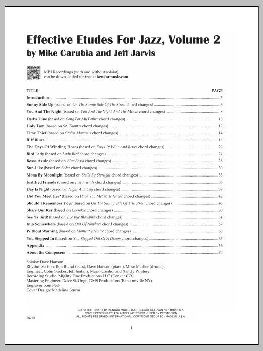 Download Mike Carubia Effective Etudes For Jazz, Volume 2 - P Sheet Music