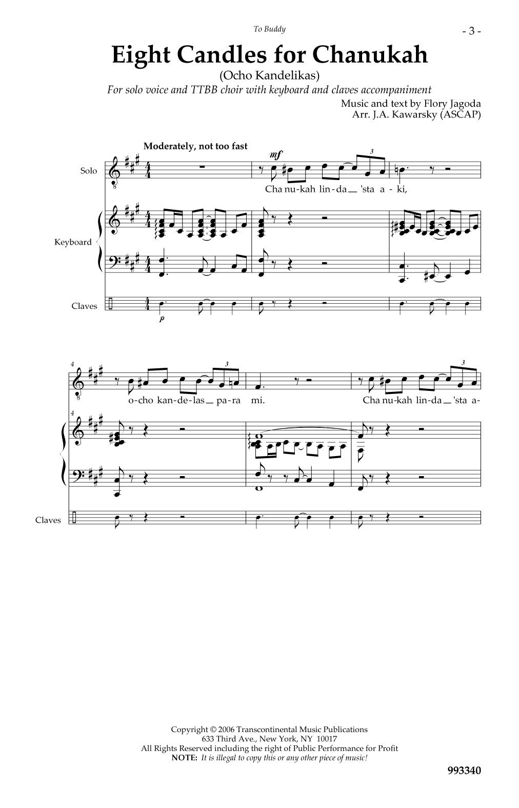 Download Flory Jagoda Eight Candles for Chanukah Sheet Music