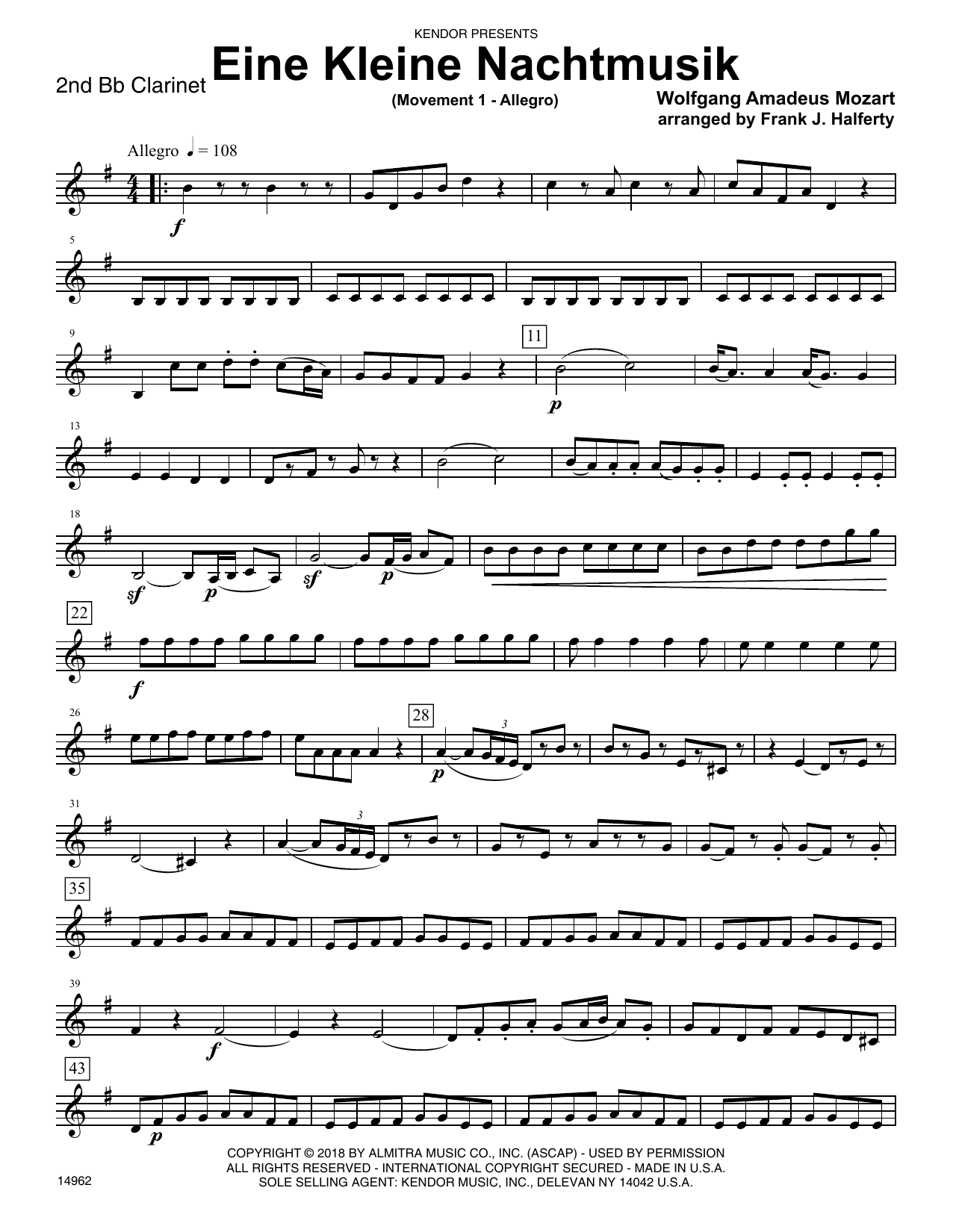 Download Wolfgang Amadeus Mozart Eine Kleine Nachtmusik (Movement 1 - Al Sheet Music