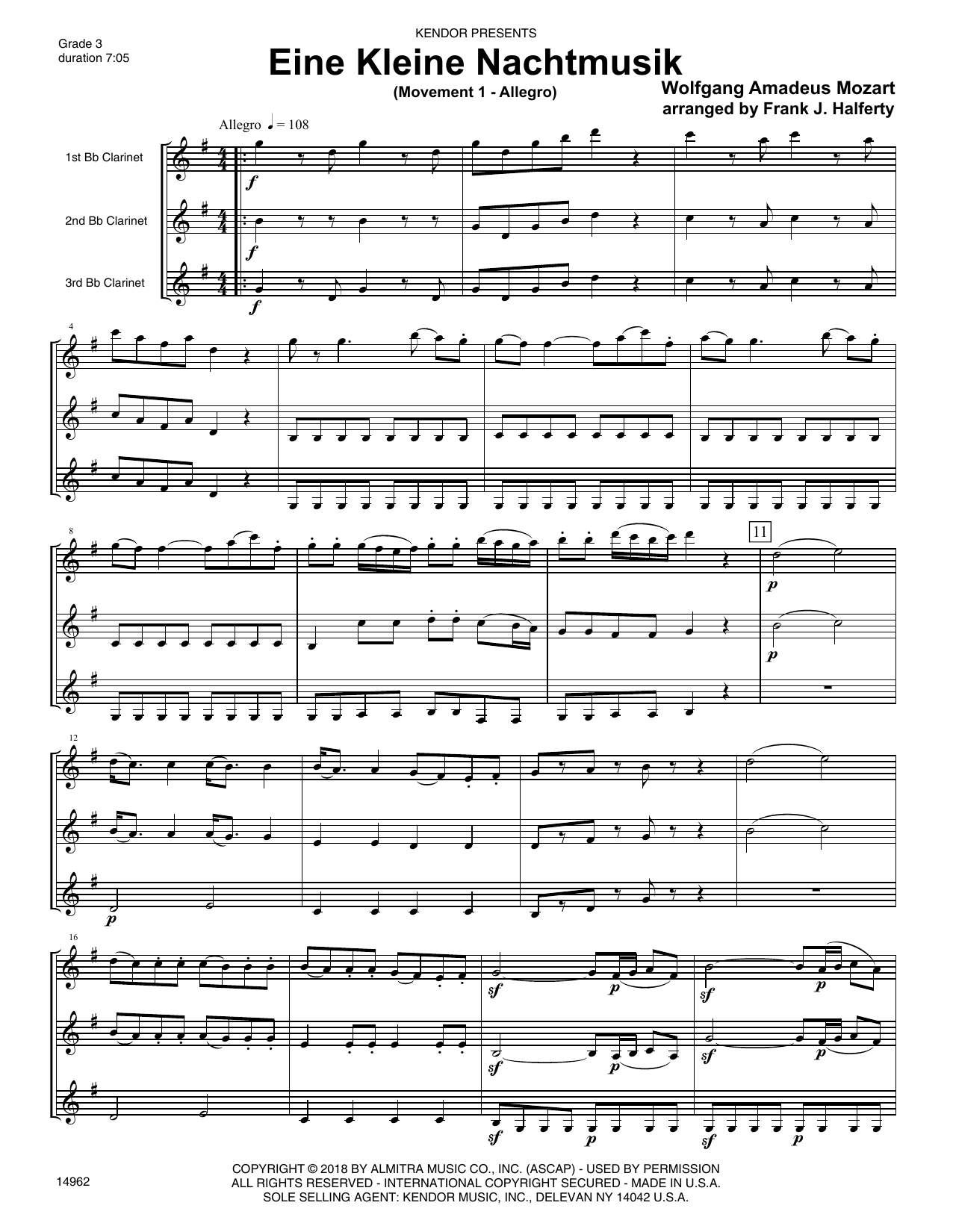 Download Wolfgang Amadeus Mozart Eine Kleine Nachtmusik (Movement 1 - Al Sheet Music