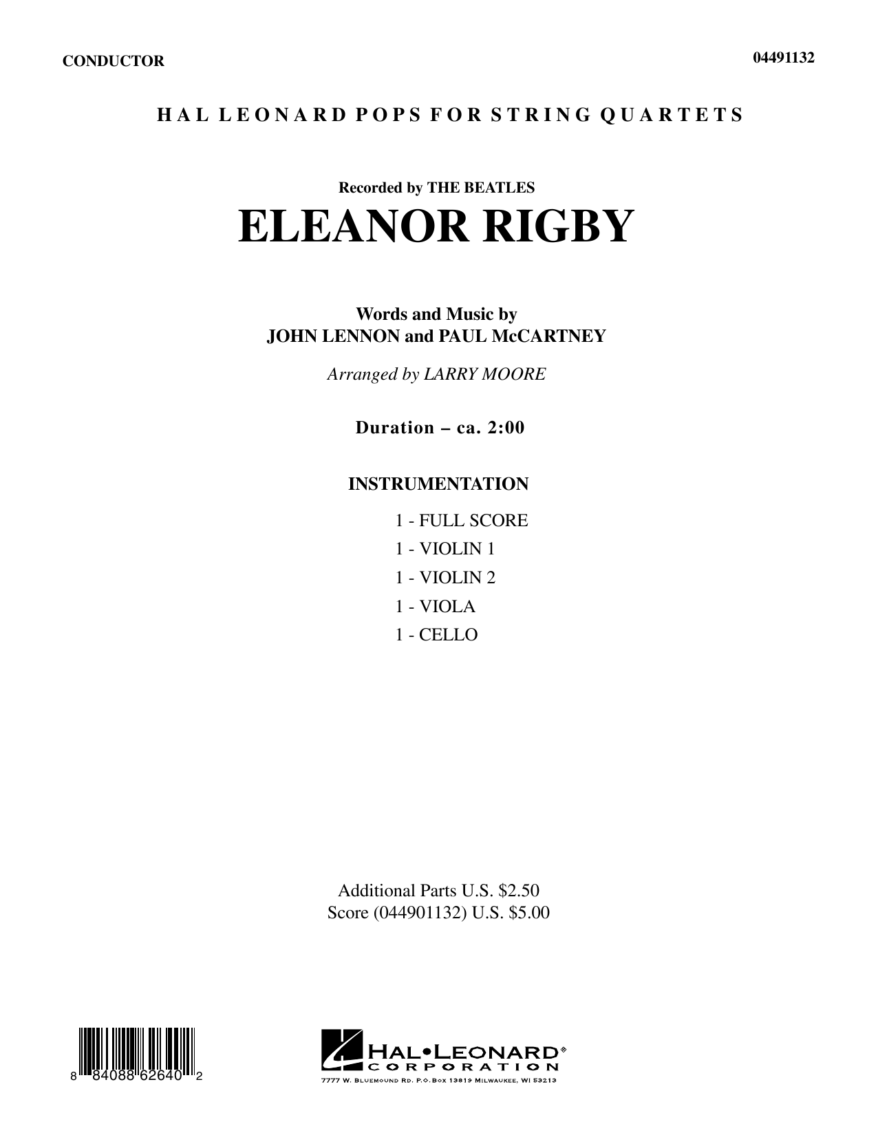 Download Larry Moore Eleanor Rigby - Full Score Sheet Music
