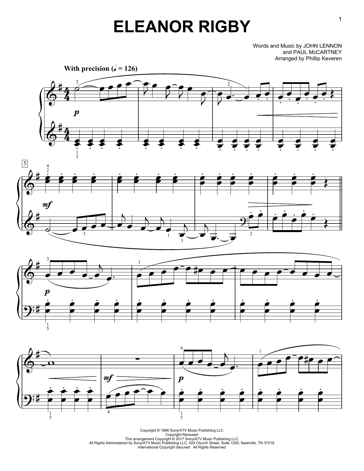 Download The Beatles Eleanor Rigby [Classical version] (arr. Sheet Music
