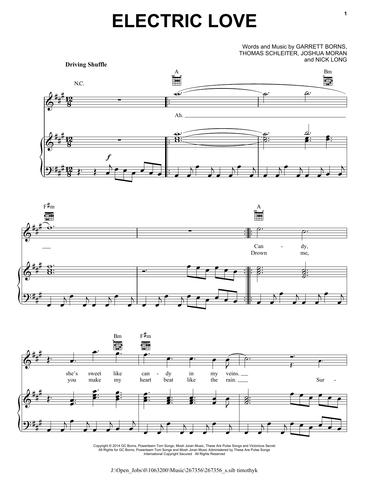 Download BORNS Electric Love Sheet Music