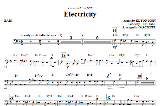Download Mac Huff Electricity (from Billy Elliot) - Bass Sheet Music