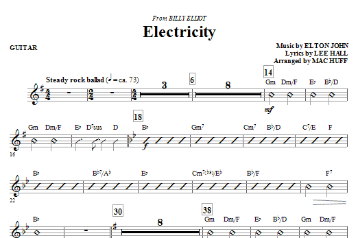Download Mac Huff Electricity (from Billy Elliot) - Guita Sheet Music