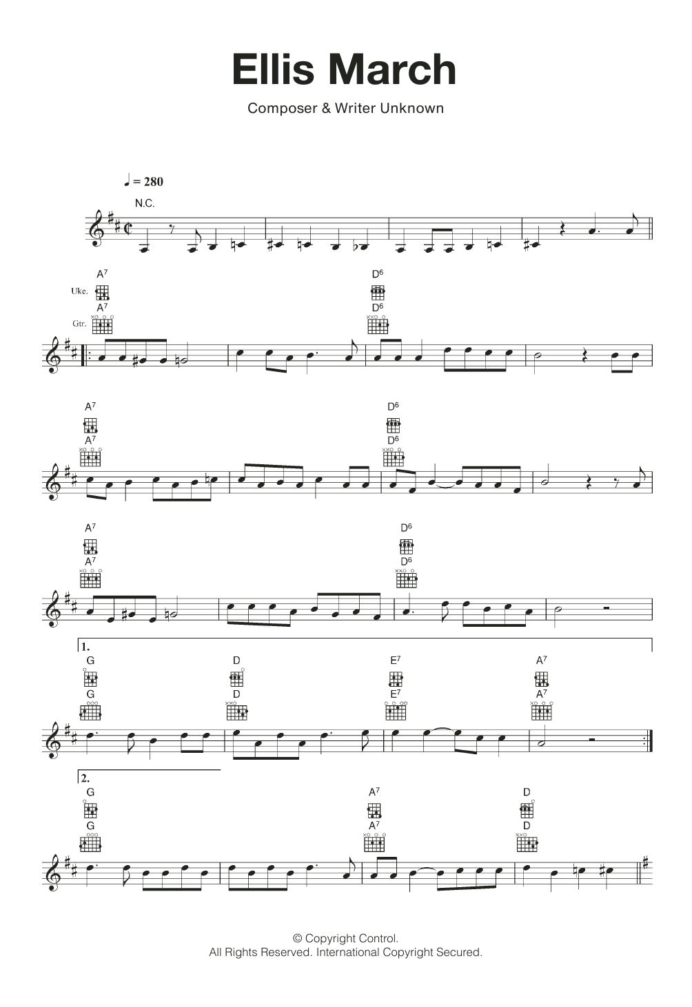 Download Traditional Ellis March Sheet Music