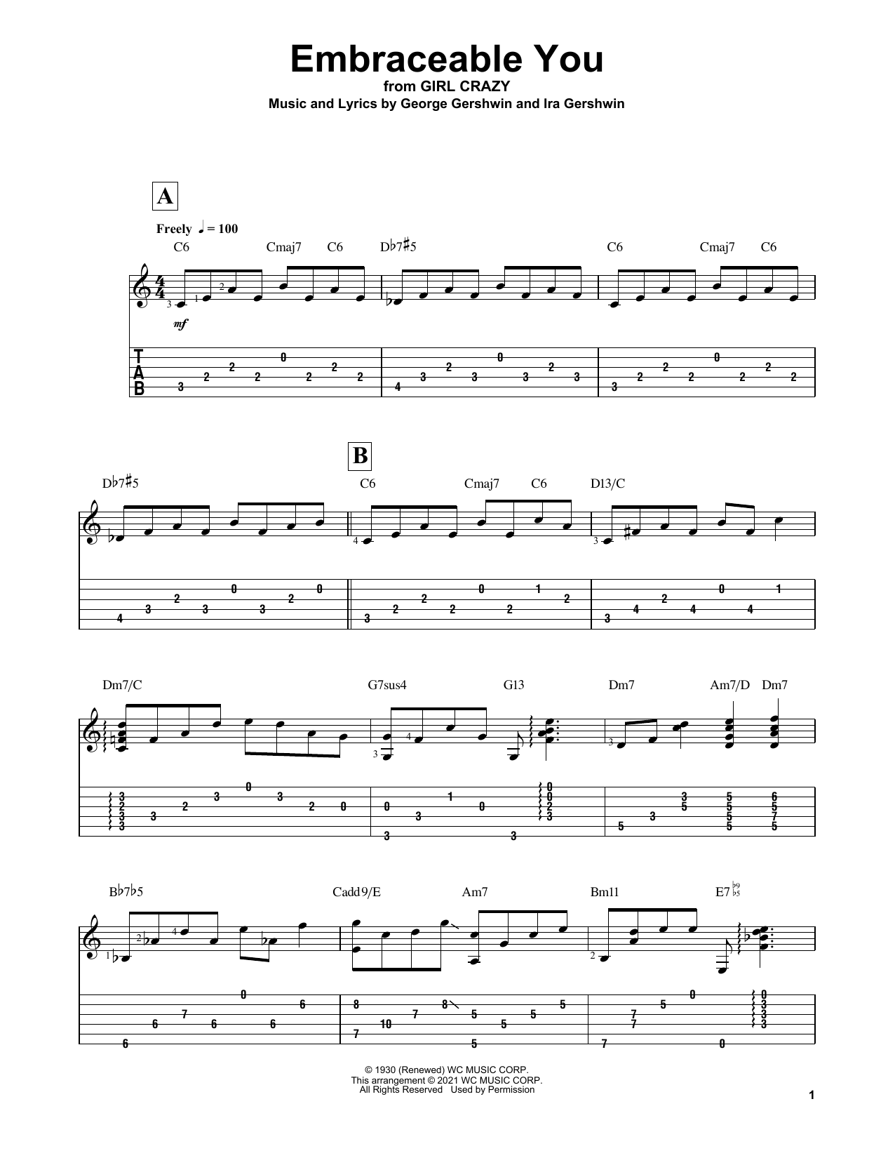 Download George Gershwin Embraceable You (arr. Matt Otten) Sheet Music