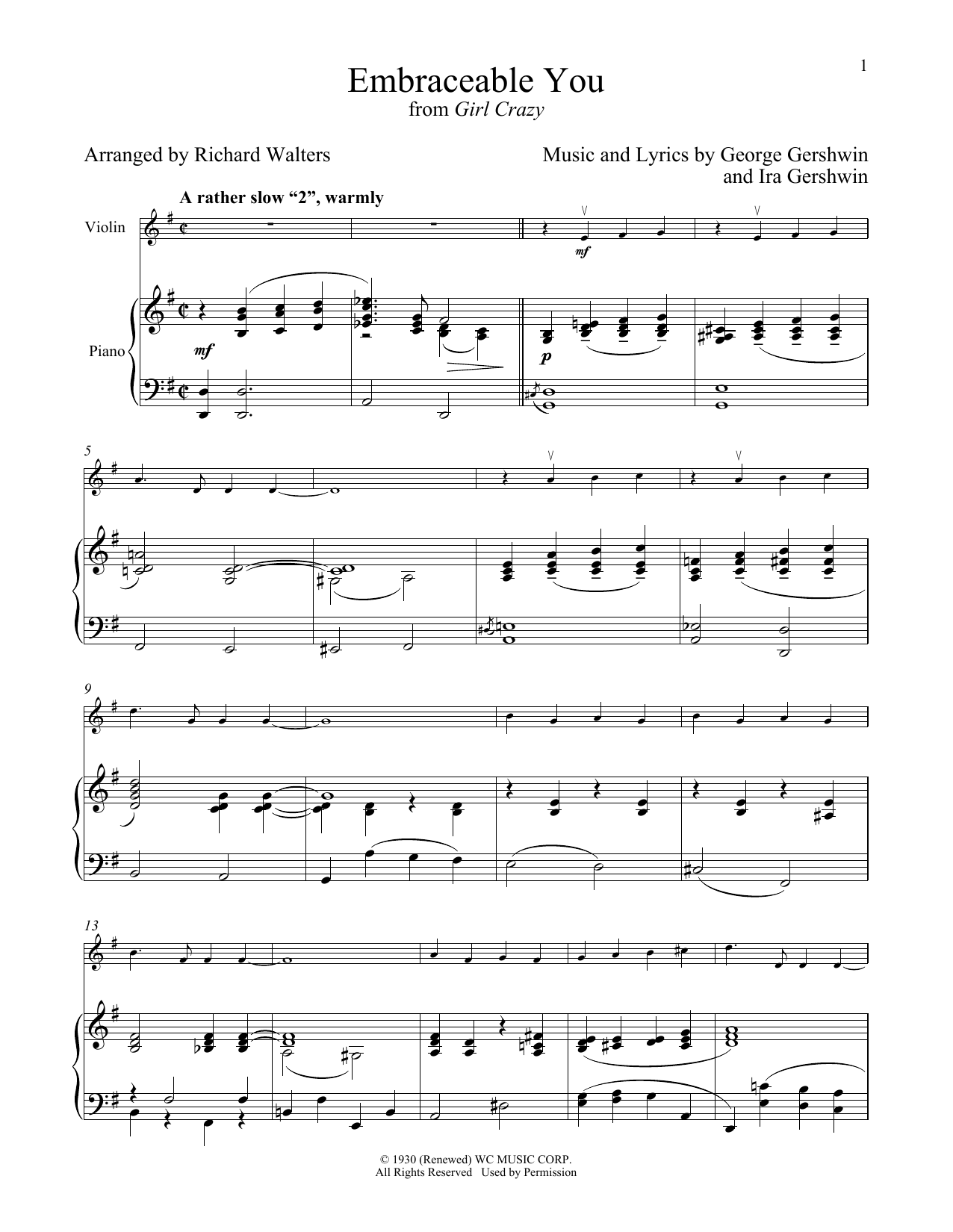 Download George Gershwin & Ira Gershwin Embraceable You (from Girl Crazy) Sheet Music