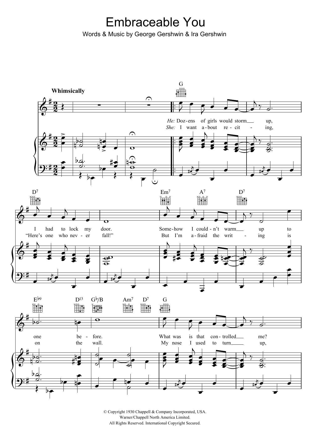 Download George Gershwin Embraceable You Sheet Music