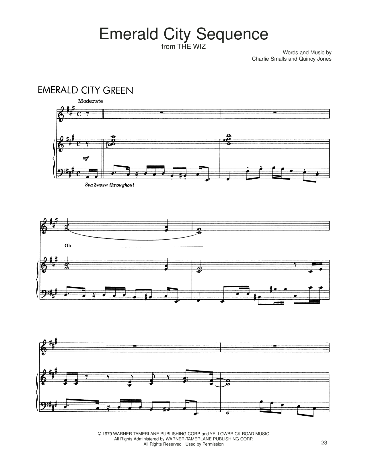 Download Charlie Smalls Emerald City Sequence (from The Wiz) Sheet Music