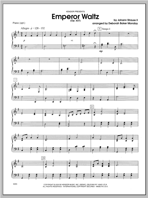 Download Monday Emperor Waltz (Opus 437) - Piano Sheet Music