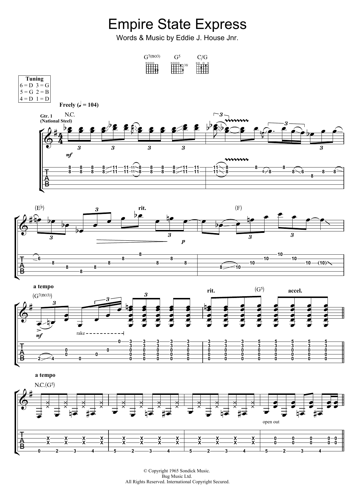 Download Rory Gallagher Empire State Express Sheet Music