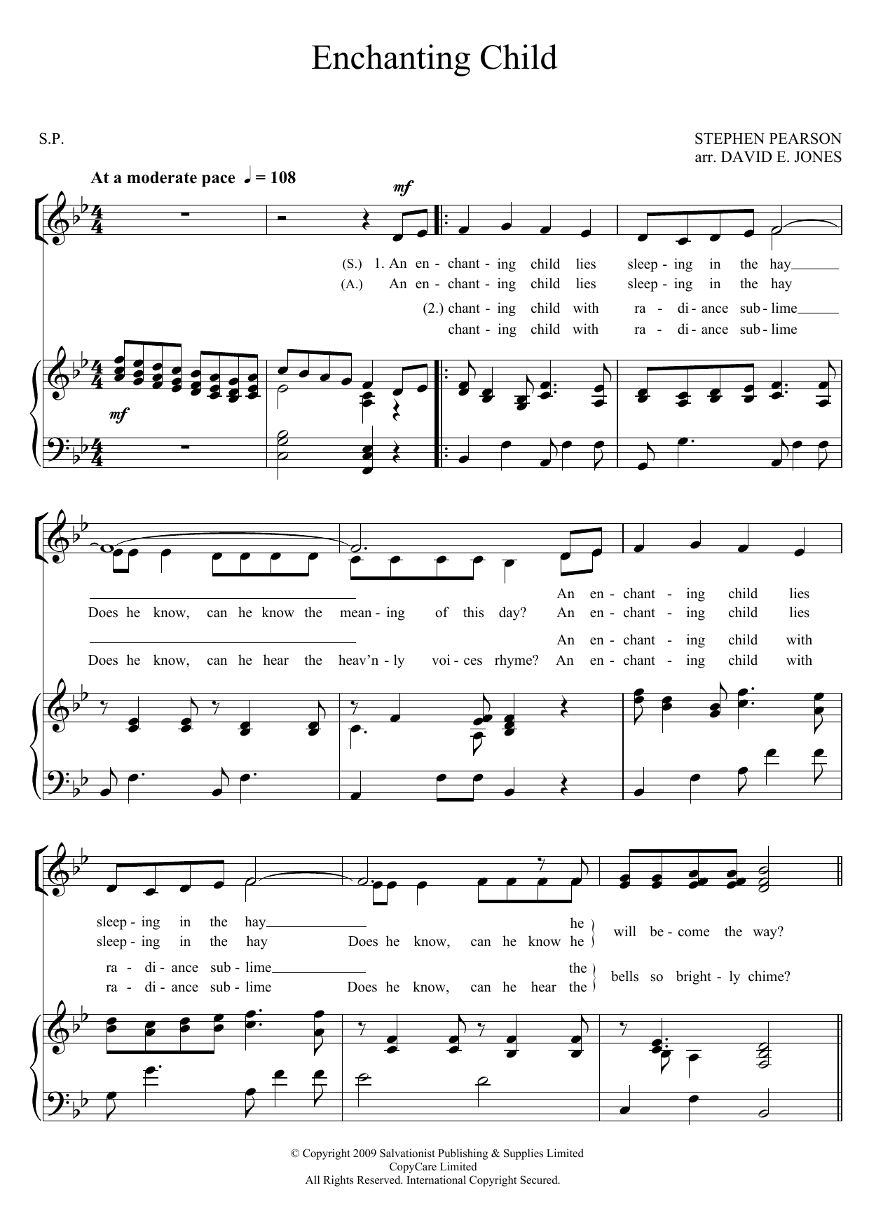Download The Salvation Army Enchanting Child Sheet Music