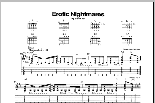 Download Steve Vai Erotic Nightmares Sheet Music