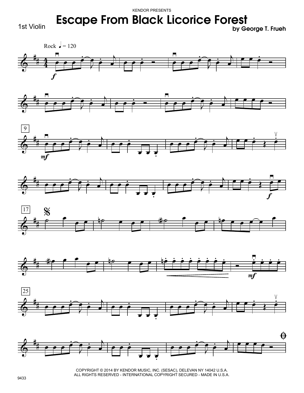 Download George T. Frueh Escape From Black Licorice Forest - 1st Sheet Music