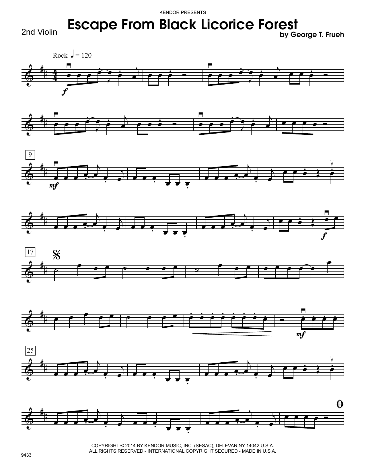 Download George T. Frueh Escape From Black Licorice Forest - 2nd Sheet Music