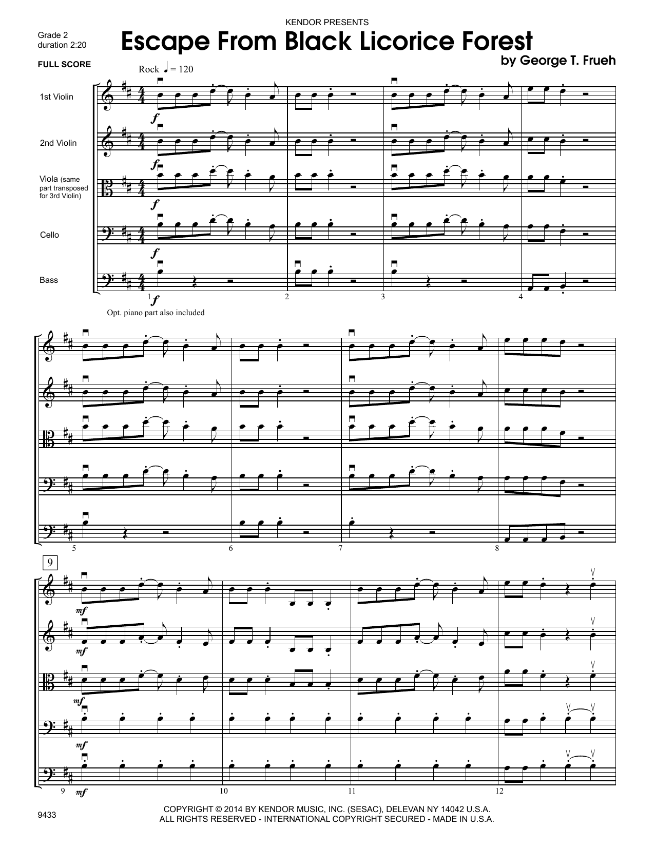 Download George T. Frueh Escape From Black Licorice Forest - Ful Sheet Music
