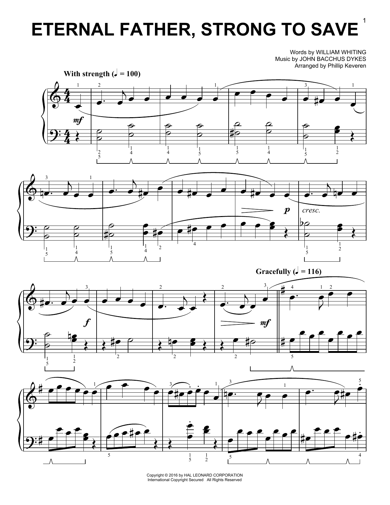 Download William Whiting Eternal Father, Strong To Save [Classic Sheet Music