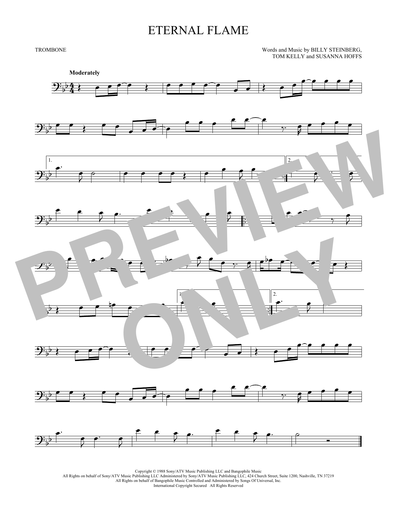 Download The Bangles Eternal Flame Sheet Music