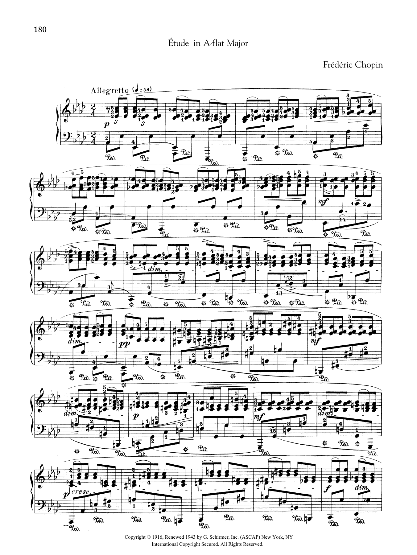 Download Frederic Chopin Etude in A-flat Major, from Trois Nouve Sheet Music
