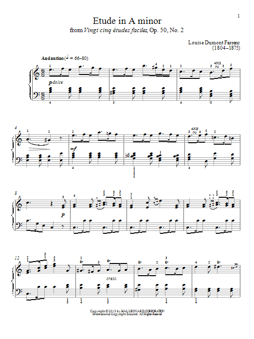 Download Gail Smith Etude In A Minor Sheet Music