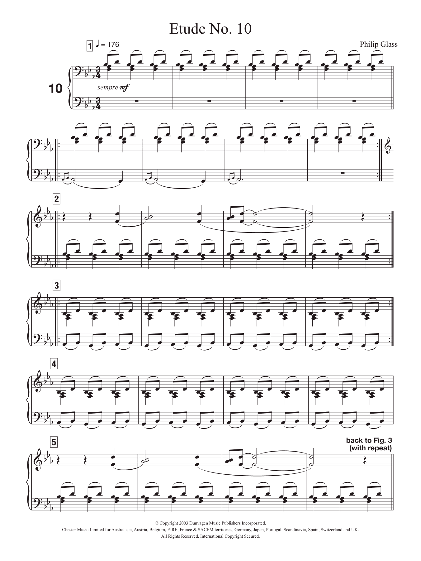 Download Philip Glass Etude No. 10 Sheet Music