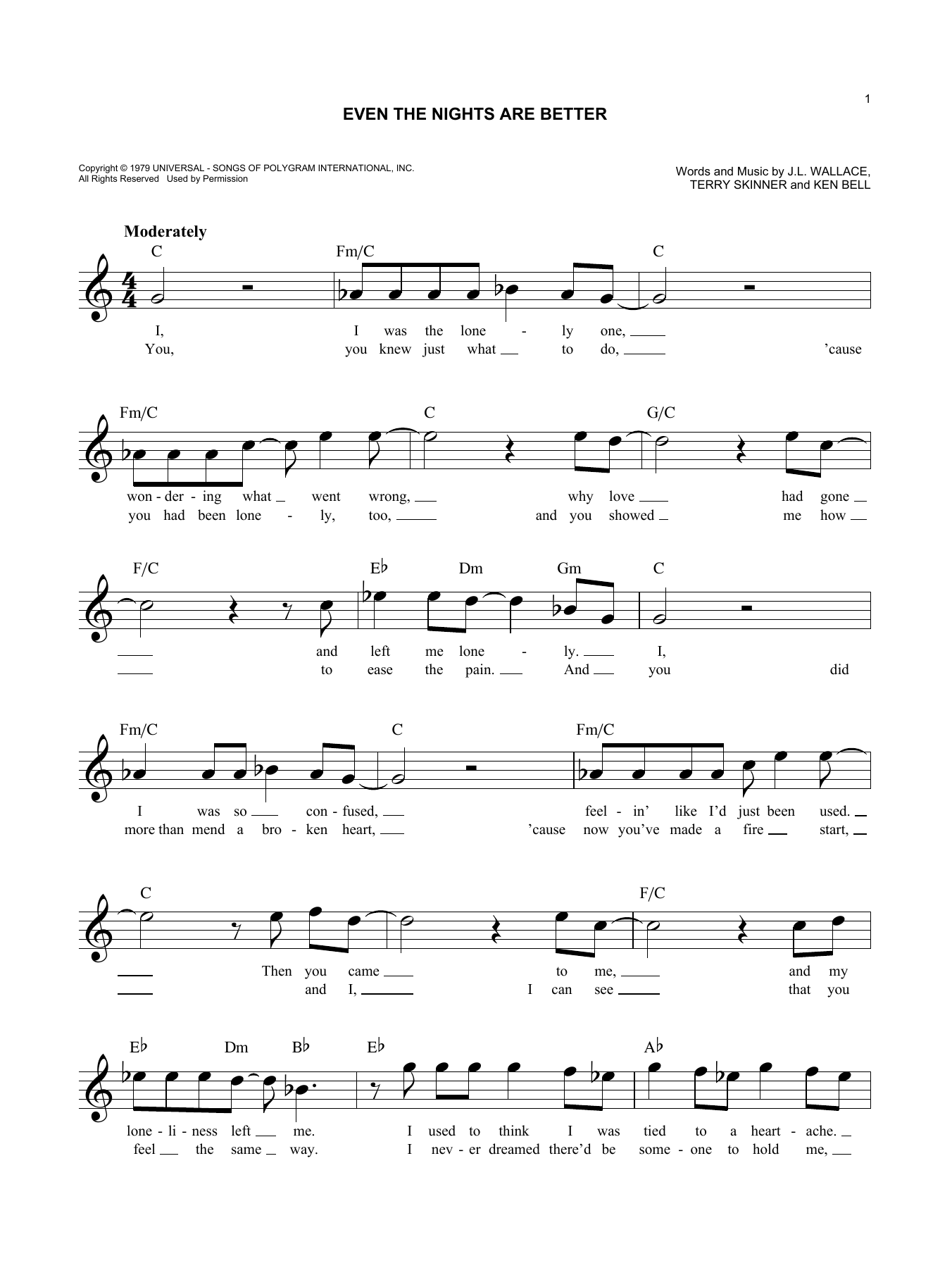 Download Air Supply Even The Nights Are Better Sheet Music