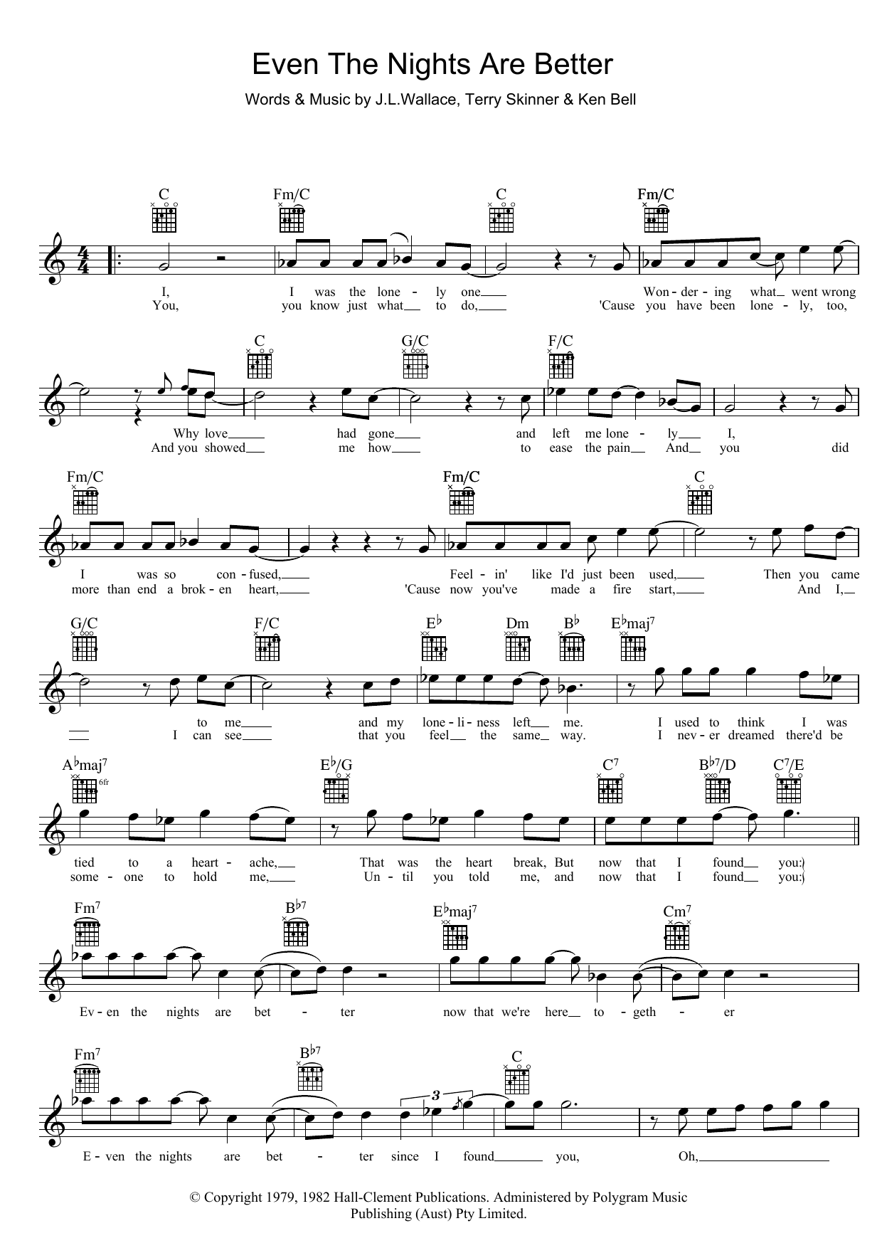 Download Air Supply Even The Nights Are Better Sheet Music