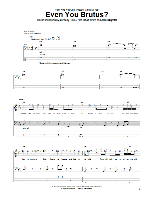 Download Red Hot Chili Peppers Even You Brutus? Sheet Music