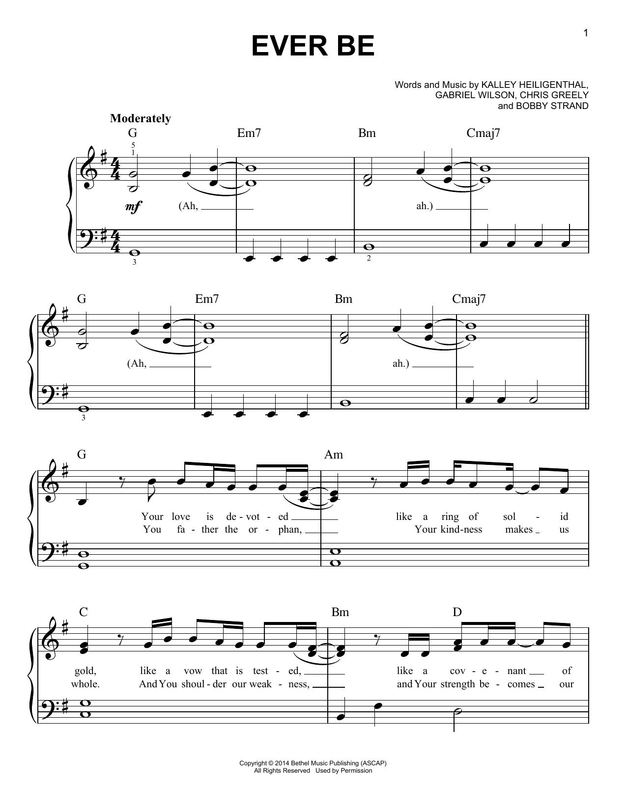 Download Bethel Music Ever Be Sheet Music