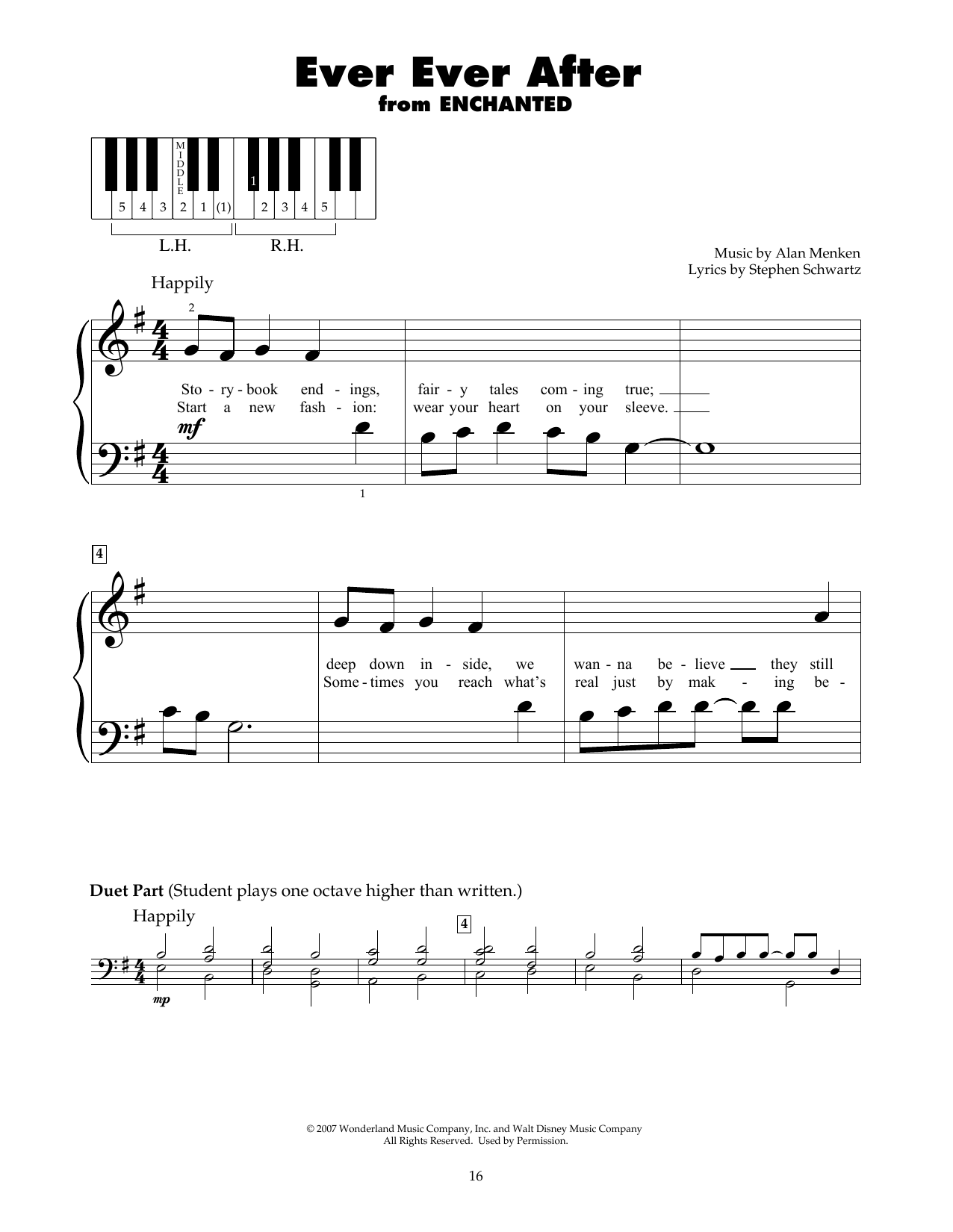 Download Alan Menken Ever Ever After (from Enchanted) Sheet Music