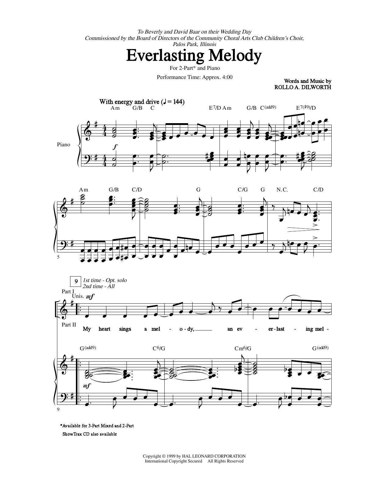 Download Rollo Dilworth Everlasting Melody Sheet Music