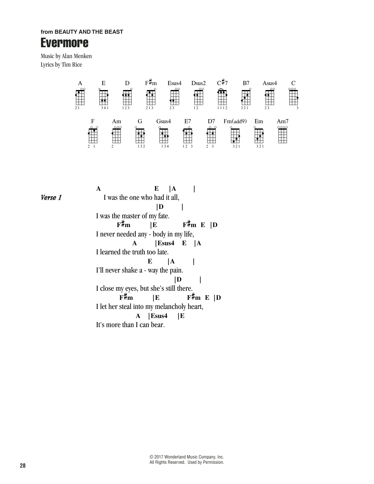 Josh Groban Evermore (from Beauty And The Beast) sheet music notes printable PDF score