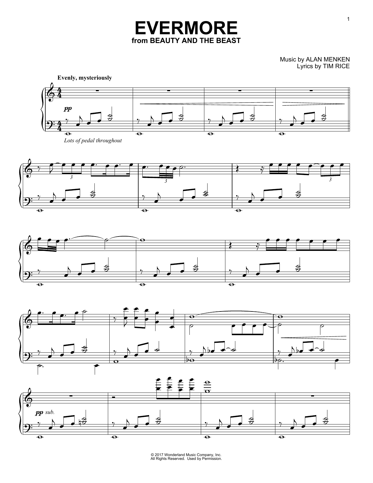 Download Alan Menken Evermore (from Beauty and The Beast) Sheet Music