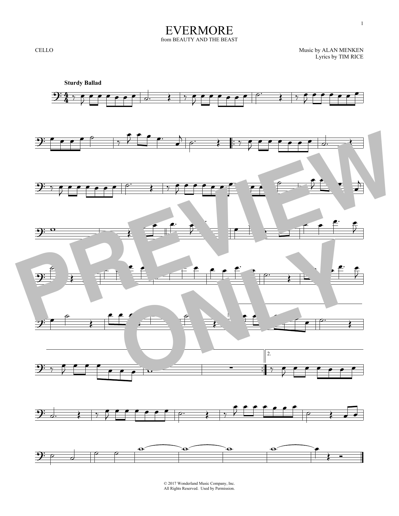 Download Alan Menken Evermore (from Beauty and The Beast) Sheet Music