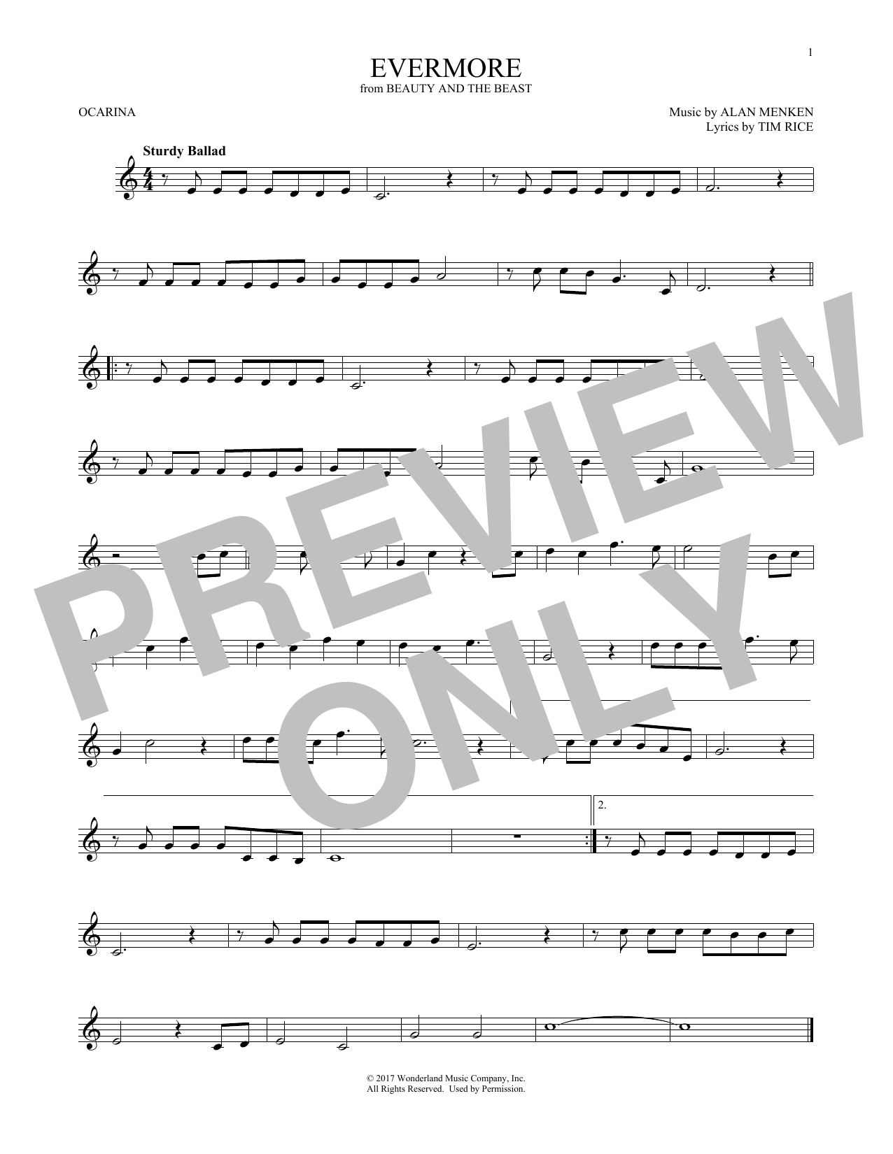 Download Alan Menken Evermore (from Beauty And The Beast) Sheet Music