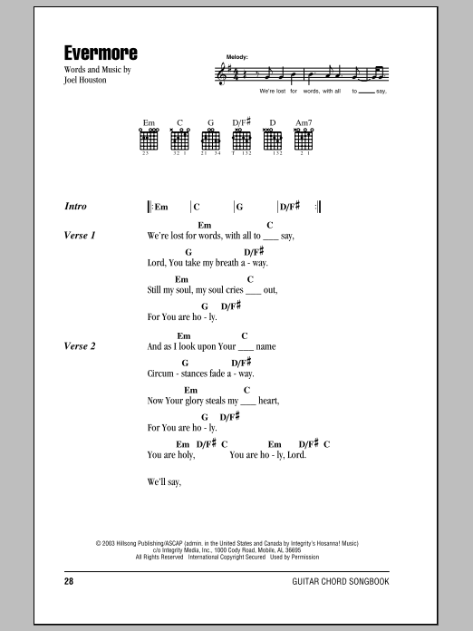 Download Hillsong United Evermore Sheet Music